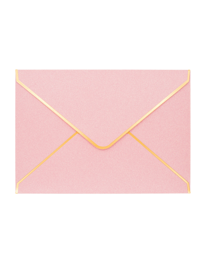 Bright Pink Envelope with Gold Details