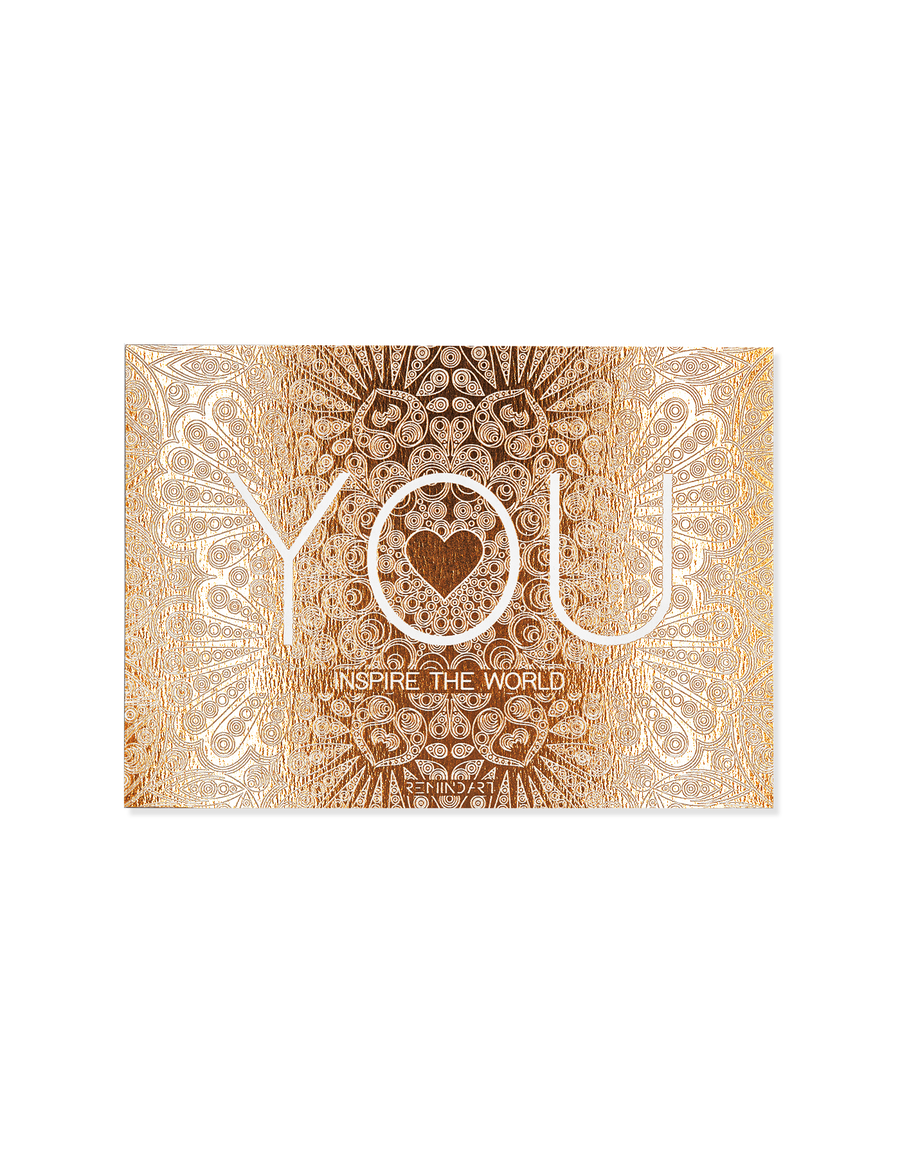 YOU inspire the world card