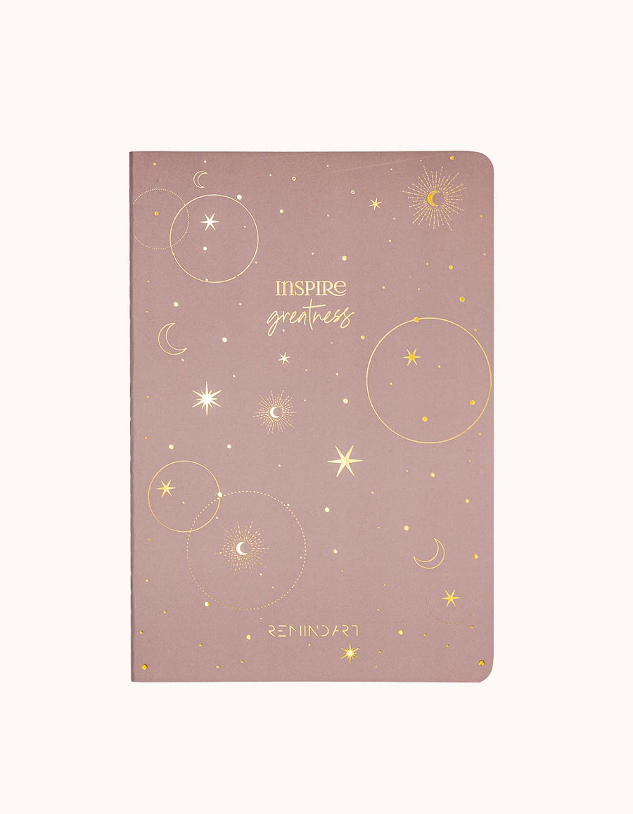 Notebook Inspire Greatness Dusty Rose