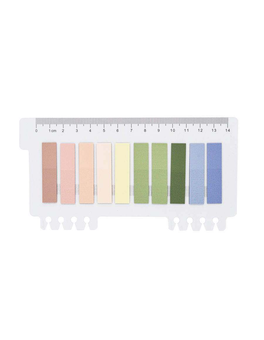10 Pastel Color Sticky Tabs with Ruler