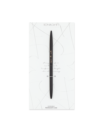 REMINDART Black Pen with Engraved Message