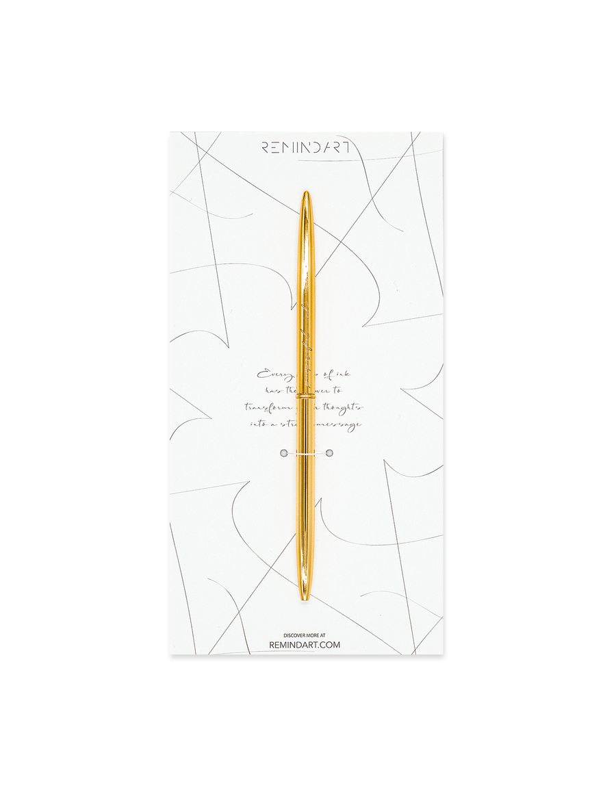 REMINDART Gold Pen with Engraved Message