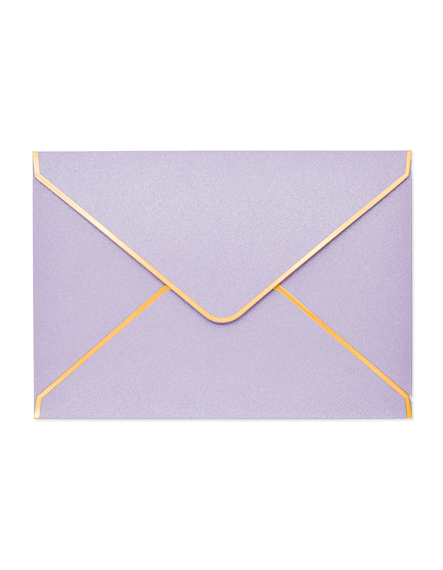 Purple Envelope with Gold Details