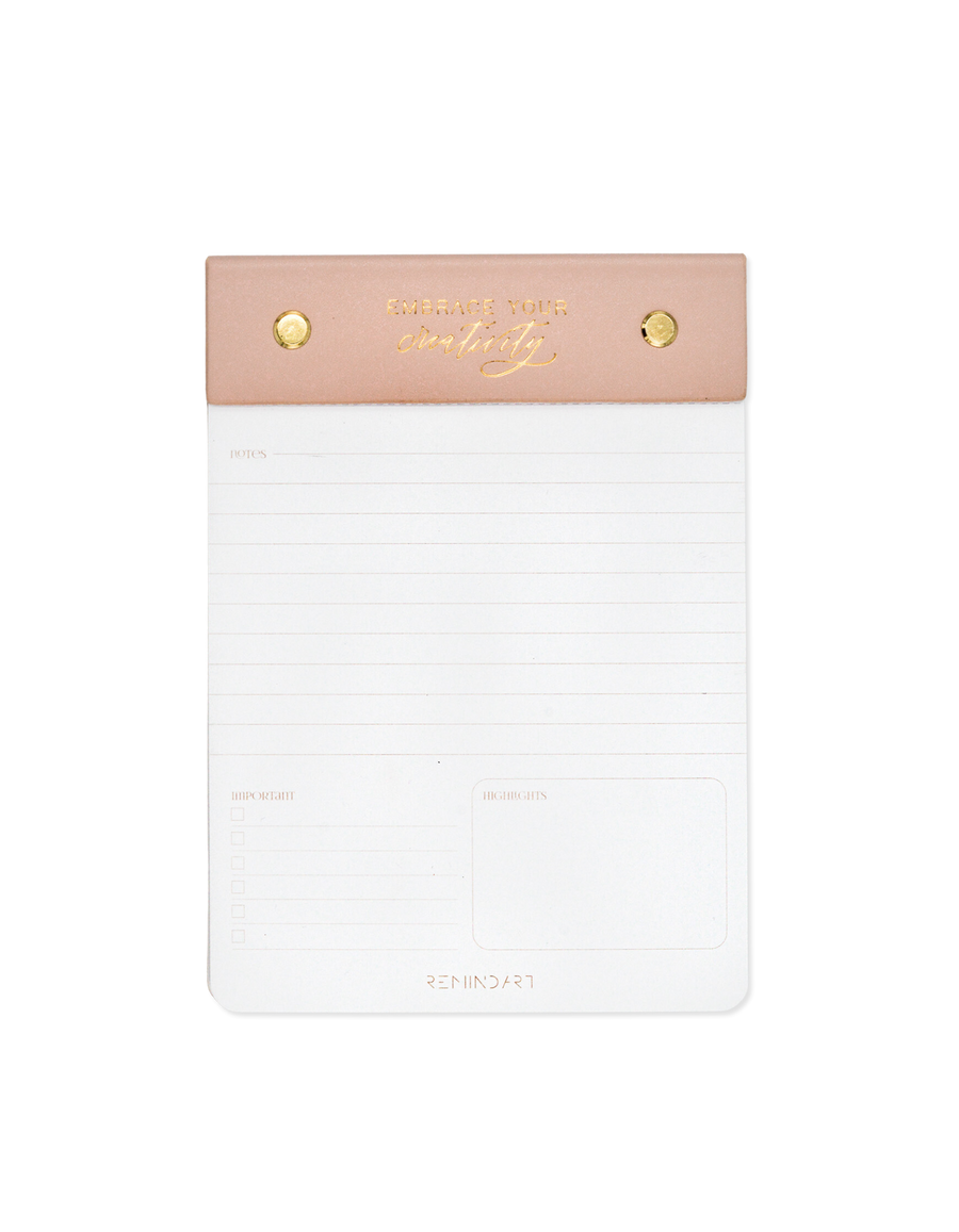Notepad Leather NUDE PINK