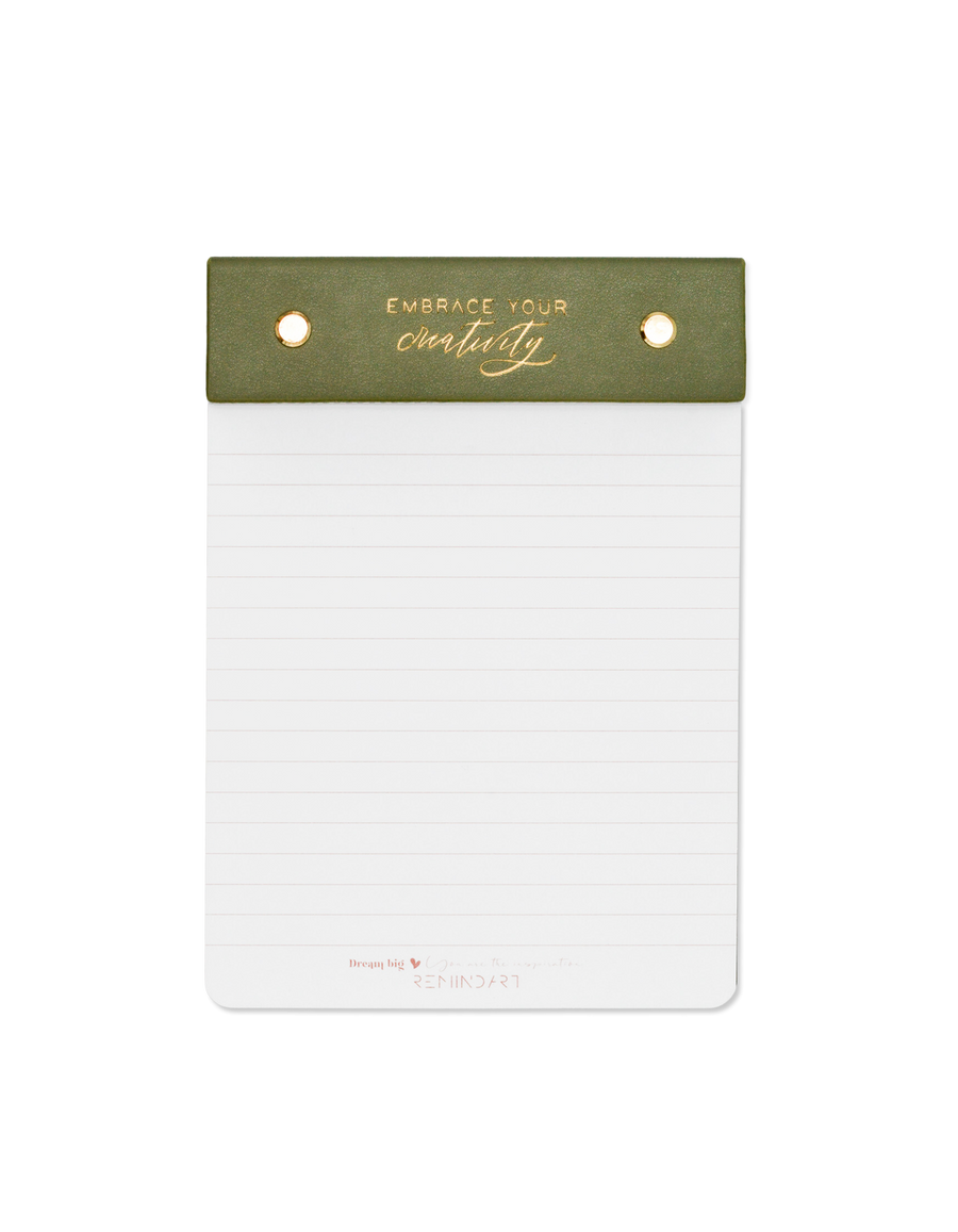 Notepad Leather OLIVE GREEN