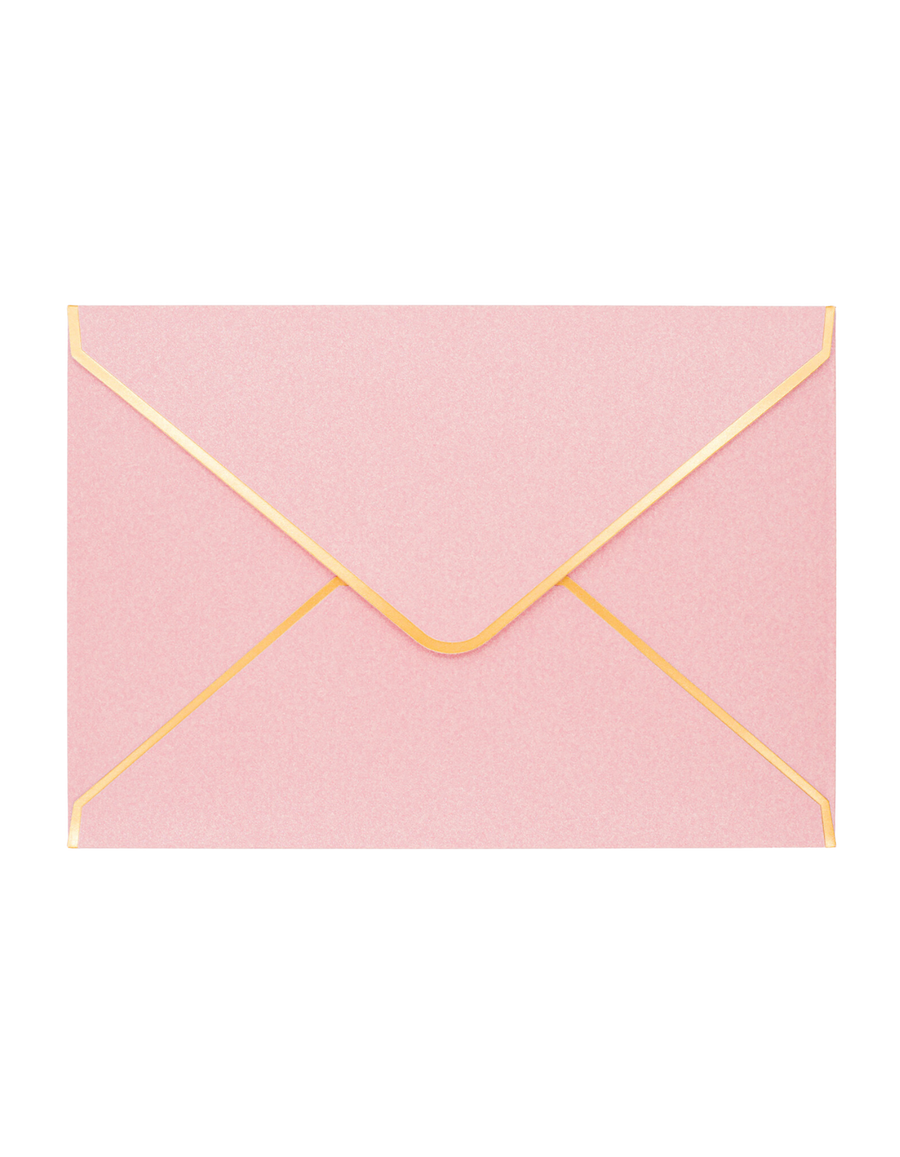 Bright Pink Envelope with Gold Details