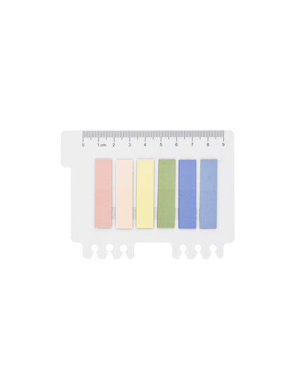 6 Pastel Colour Sticky Tabs with Ruler