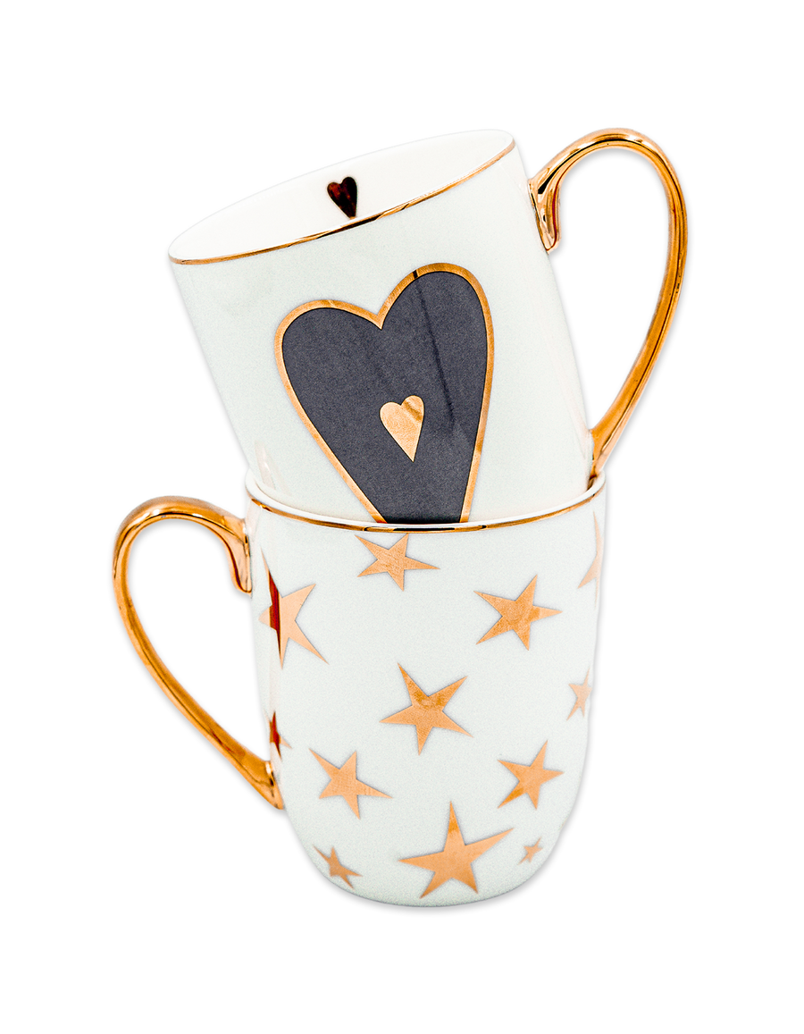 Heart &amp; Star Set of Cups 