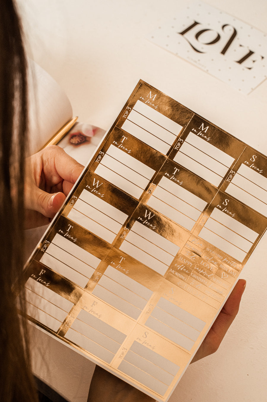 Weekly gold stickers