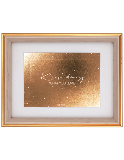 Bluish grey & Gold frame