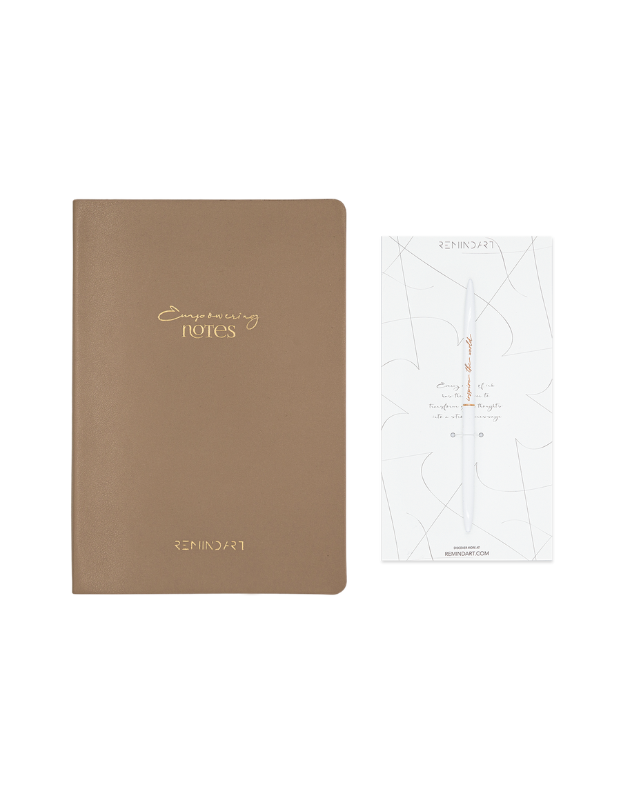 Mocca Beige Notebook &amp; Pen 