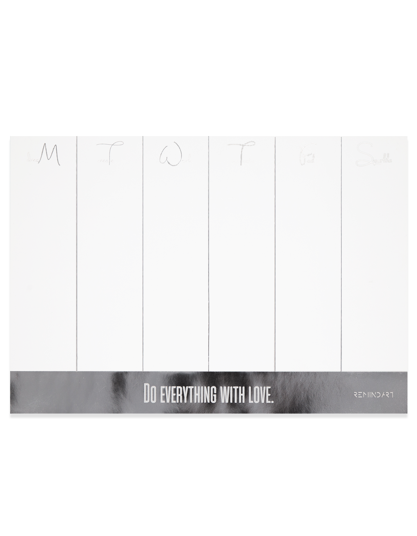 Silver Deskpad | Purposeful Stationery, Gold print | REMINDART